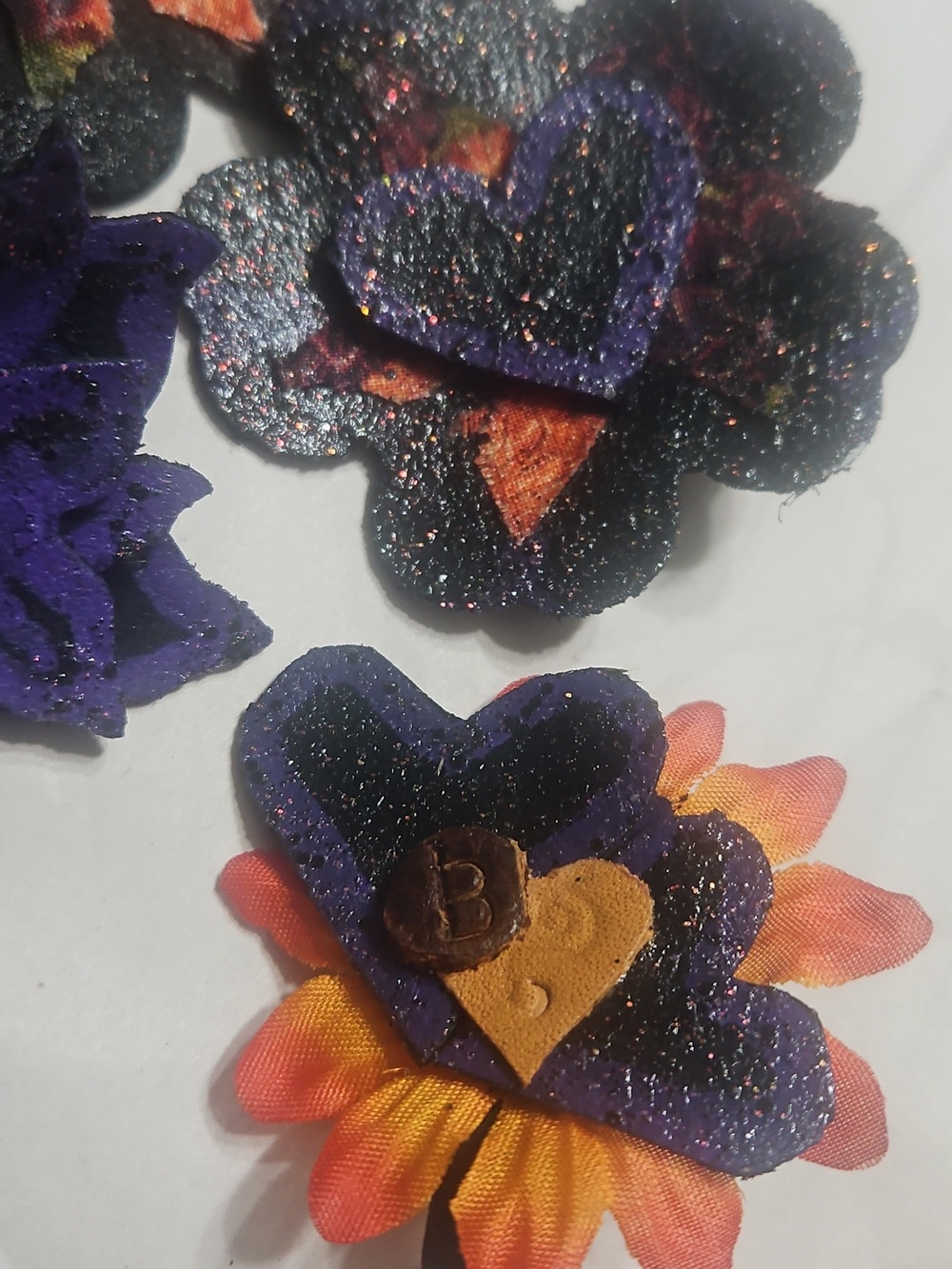 Hand Crafted Flower Genuine Leather Dog Collar Charm NEW - Picture 13 of 14